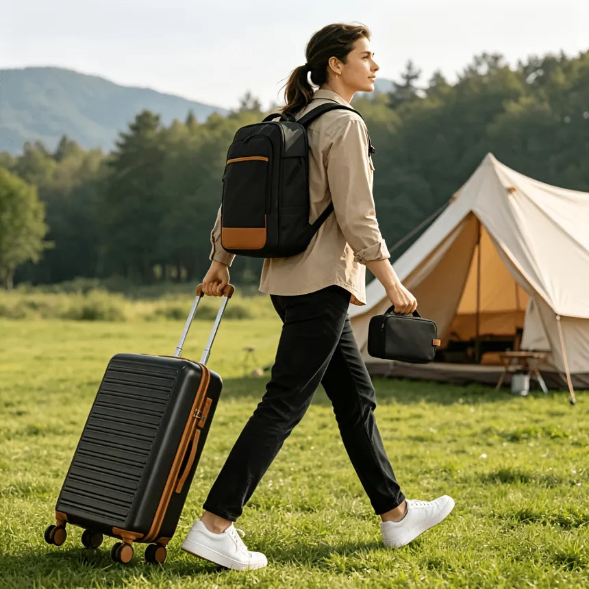 The Carry-On Travel Set: Suitcase, Backpack & Toiletry Pouch, view 5