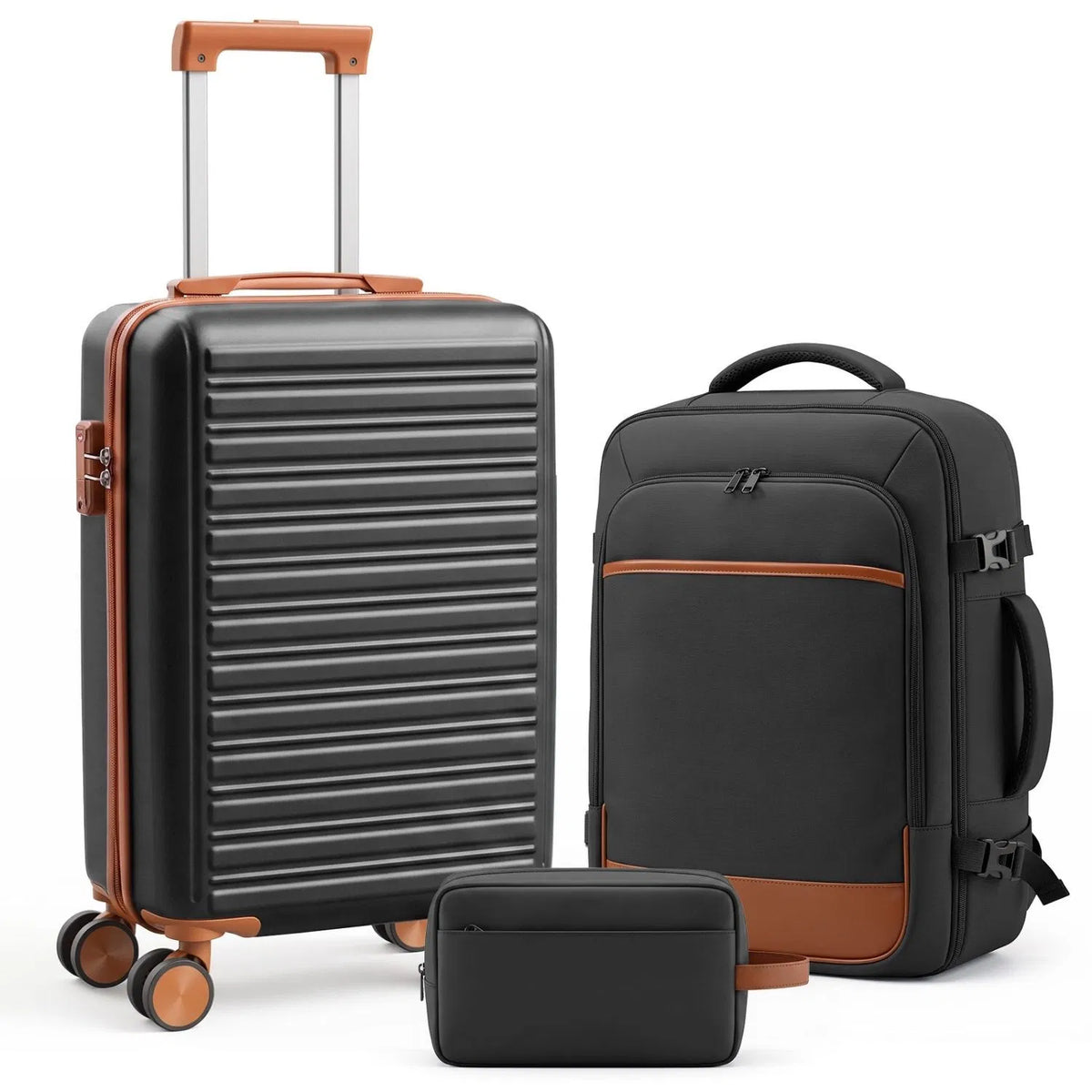 The Carry-On Travel Set: Suitcase, Backpack & Toiletry Pouch